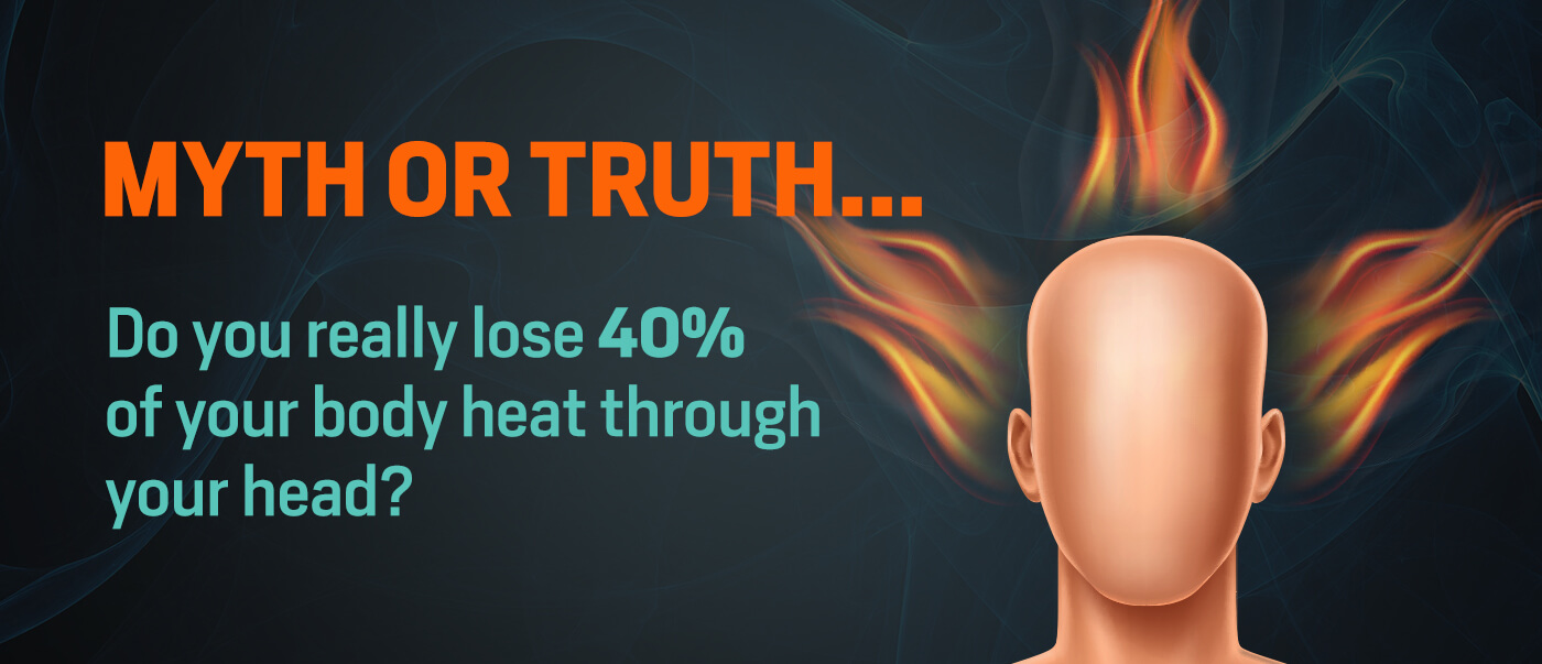 Myth or truth…do you really lose 40% of your body heat through your head?